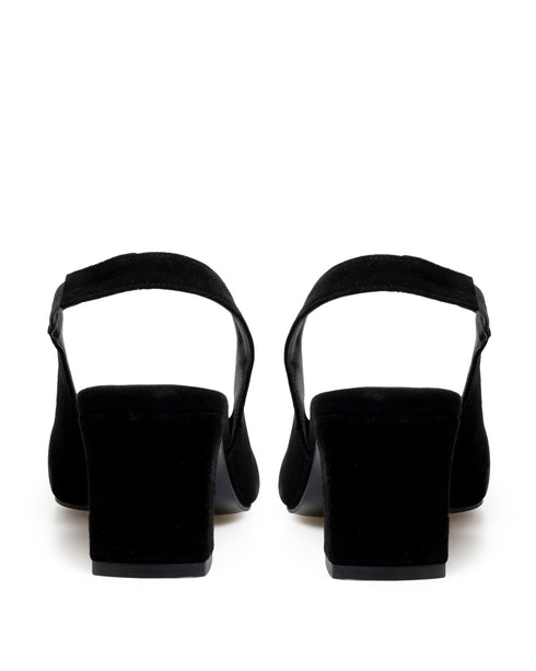 Zapatilla Negra Slingback Herraje 1312AC